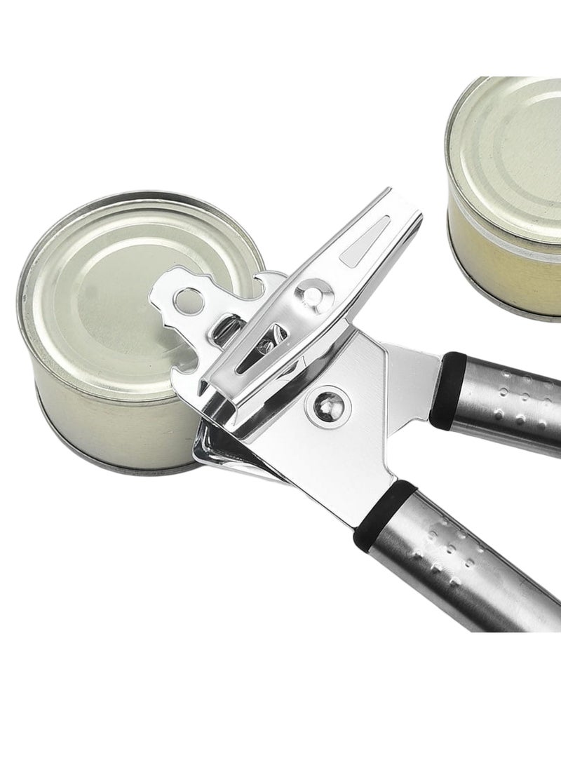 ON MART Stainless Steel Tin Opener Can Opener Manual Tin Cutter Heavy Duty Multipurpose Handheld Can Opener Super Sharp Cutting Wheel for Smooth Edge Cut, Easy Turn Knob Useful for Bottles, Cans and Tins for Household, Outdoor Camping - Image 4