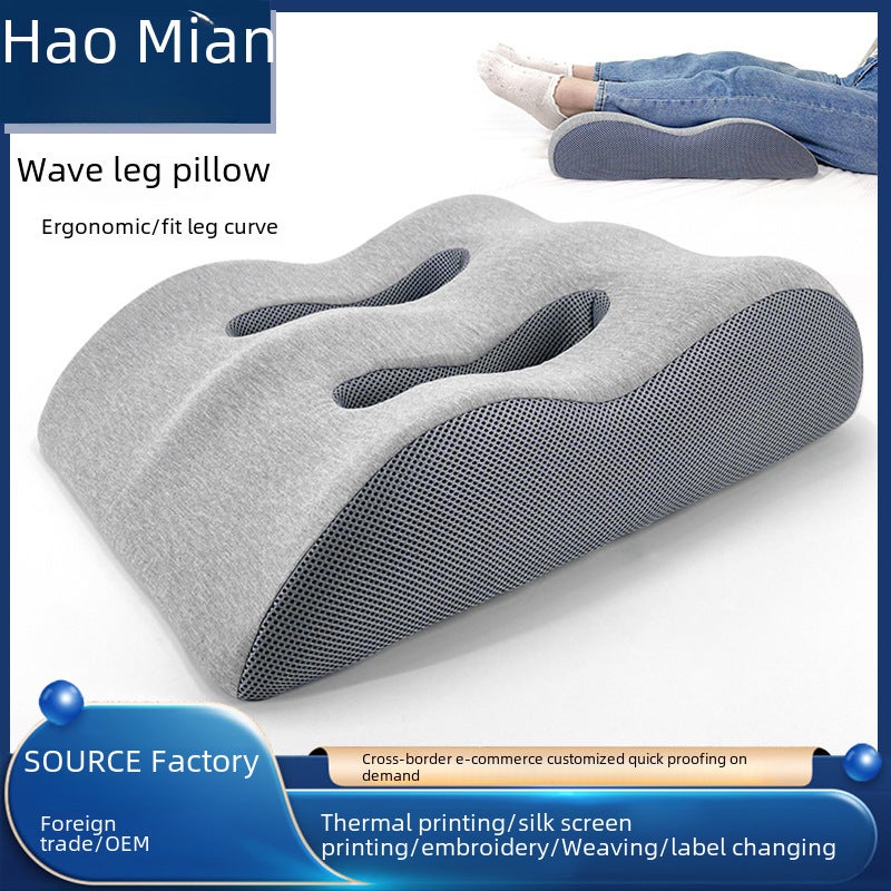 Leg Pillow, Memory Foam Foot Pillow, Foot Rest Artifact, Bed Sleeping Pad, Decompression Cushion, Leg Lift Pad for Pregnant Women(Dark gray spell 4D, 54*43 * 15cm inner cover) - Image 2