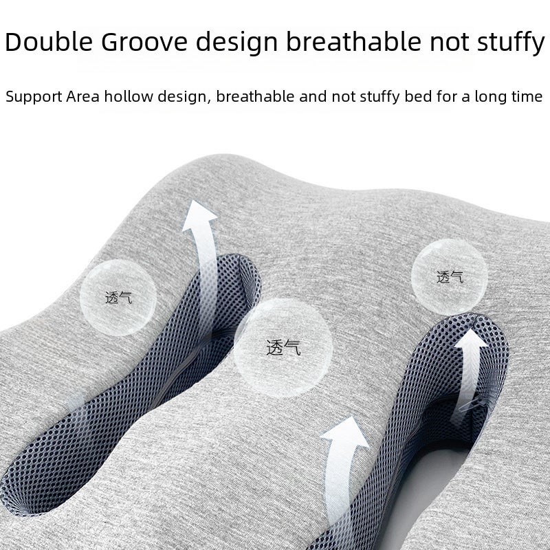 Leg Pillow, Memory Foam Foot Pillow, Foot Rest Artifact, Bed Sleeping Pad, Decompression Cushion, Leg Lift Pad for Pregnant Women(Dark gray spell 4D, 54*43 * 15cm inner cover) - Image 4