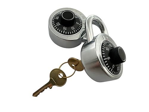 DuoTyga Combination Padlock with Key, 2 Pack 2 Keyed Alike Matching Key, Combination Locker Lock for Toolbox, School and Gym Locker, Employee and Case, Black - Image 1