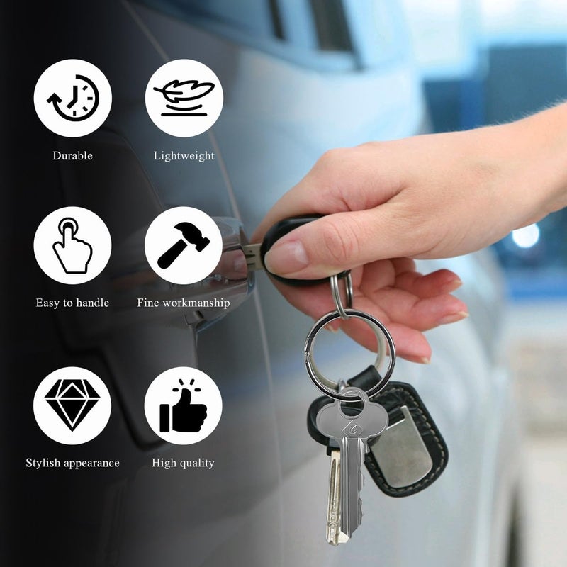 MUQIDA 50PCS Split Key Ring, 1 inch 25mm Heavy Duty Metal Keyrings Bulk, Small Split Rings for Keychain Crafts Dog Tag - Image 4