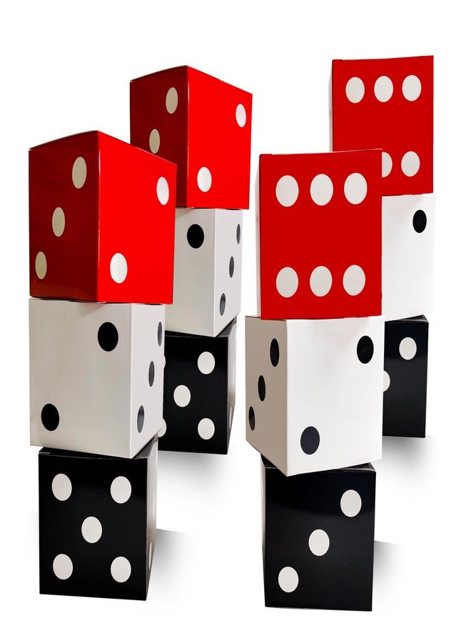 Eylola 12Pcs Dice Favor Boxes 12 x 12 x 12 Inch Casino Theme Party Decorations Dice Boxes Bulk for centerpieces Casino Birthday Party Decorations Boxes Large Dice Box for Las Vegas Party 3 Color - Image 1