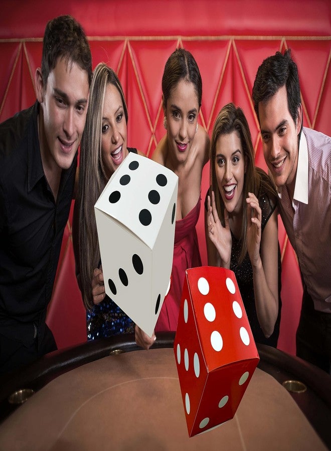 Eylola 12Pcs Dice Favor Boxes 12 x 12 x 12 Inch Casino Theme Party Decorations Dice Boxes Bulk for centerpieces Casino Birthday Party Decorations Boxes Large Dice Box for Las Vegas Party 3 Color - Image 3