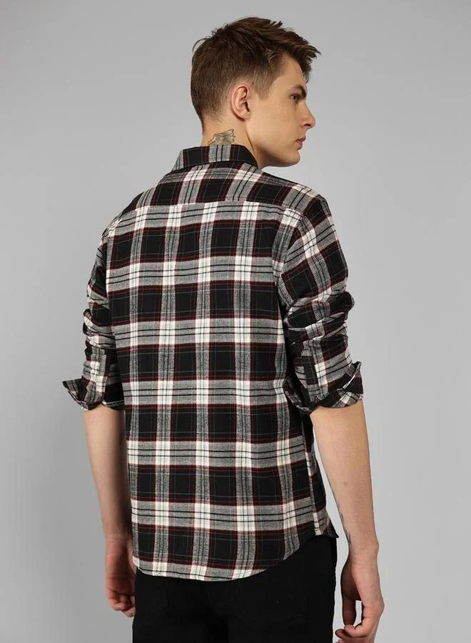 Dennis Lingo Dennis Lingo Checked Relaxed Fit Shirt with Pockets