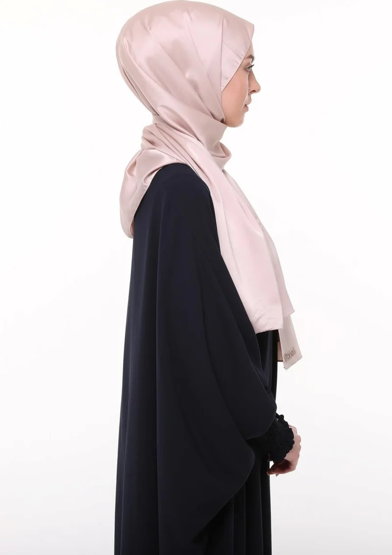 التوبة Women's Plain Crepe Satin Shiny Luxury Evening Dress Shawl