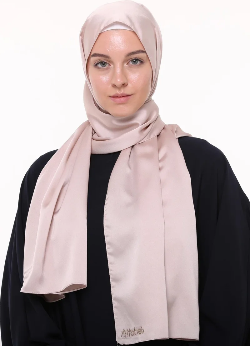 التوبة Women's Plain Crepe Satin Shiny Luxury Evening Dress Shawl