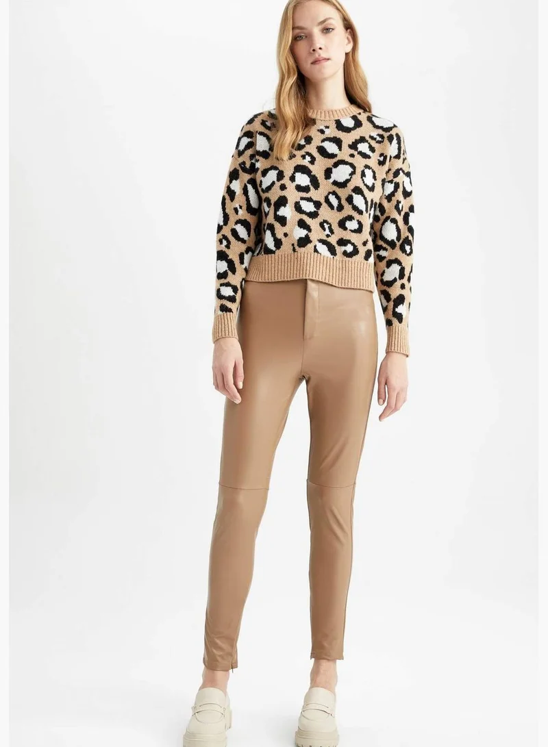 DeFacto Woman Regular Fit Crew Neck Long Sleeve Tricot Pullover