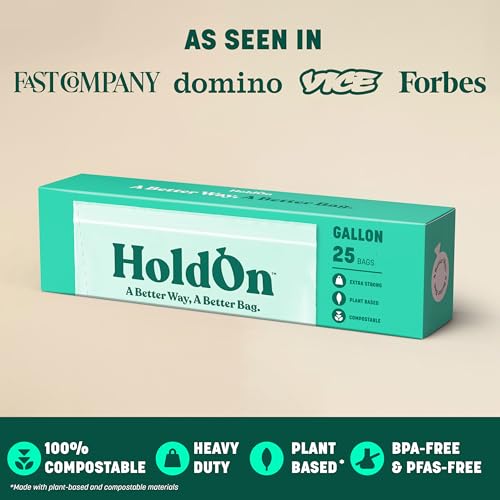 HoldOn Zipseal Sandwich Bags – Compostable, PFOA-Free, BPA-Free, Food-Safe Zip Seal Food Storage Bags With Secure Seal for Home & Travel, Freezer-safe (100 bags total) - Image 2