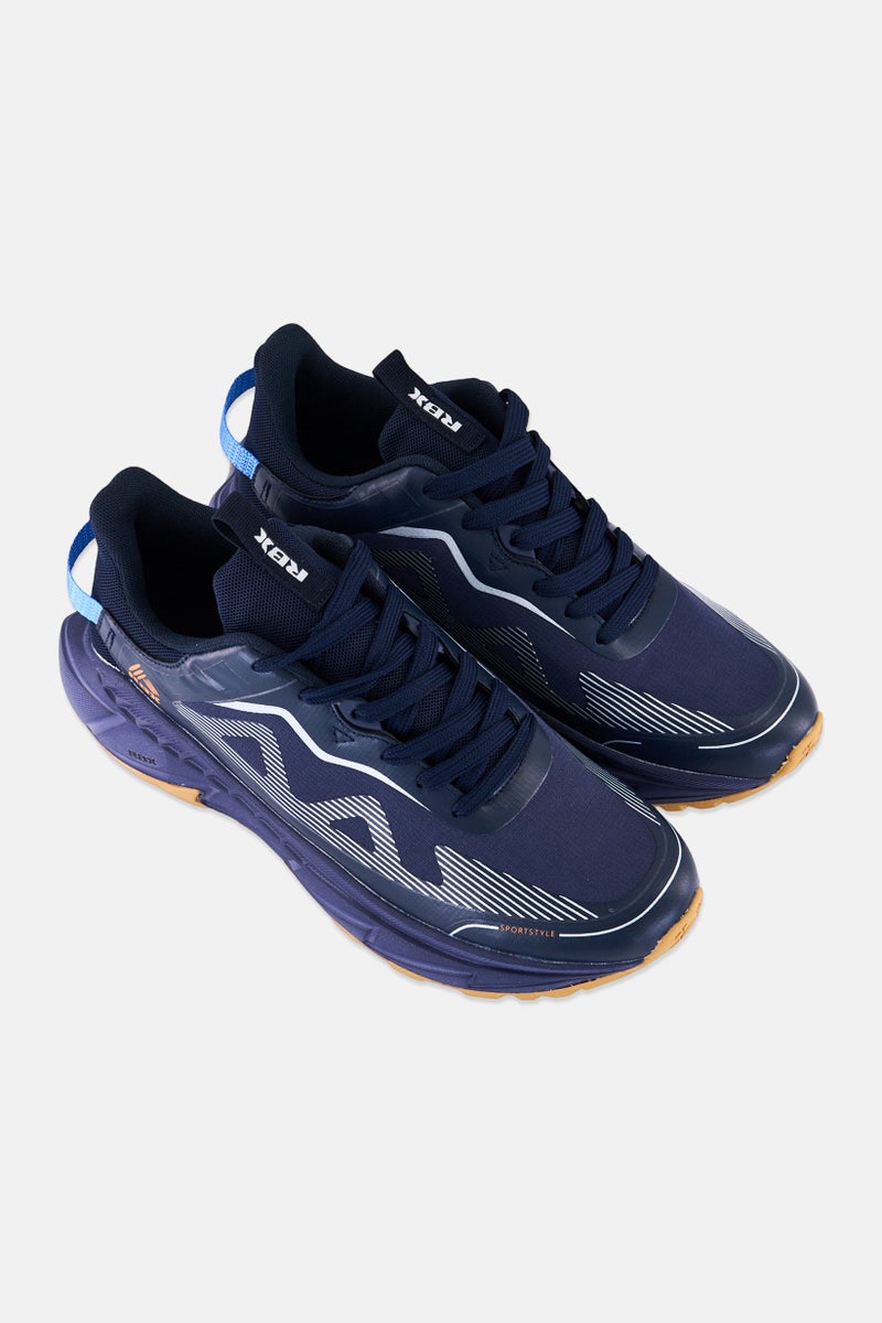 RBX Men Lace Up Outdoor Shoes, Navy - Image 3