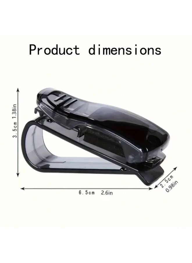 Black Car Sun Visor Glasses Clip Driver License Holder Non Slip - Image 3