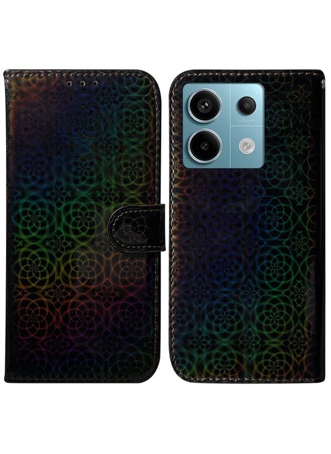 HuHa Case Cover For Xiaomi Redmi Note 13 Pro 5G Colorful Magnetic Buckle Leather Phone Case Black 