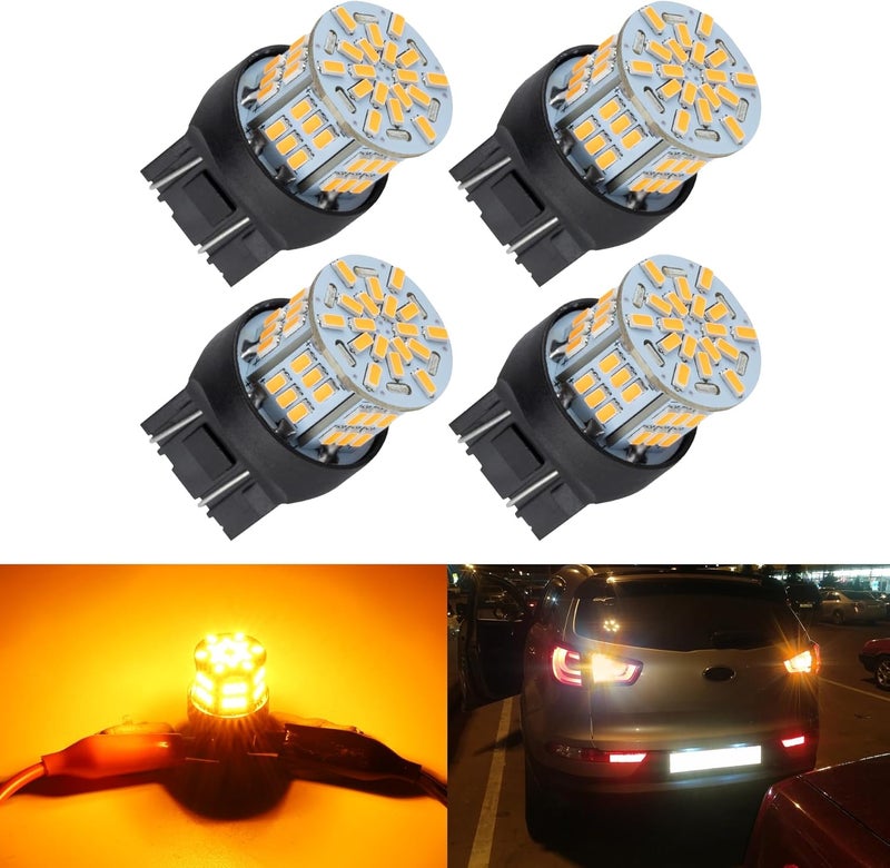 iFunyLED مجموعة إضاءة إشارة الانعطاف LED iFunyLED 4PCS 7443 - أصفر كهرماني - Image 1