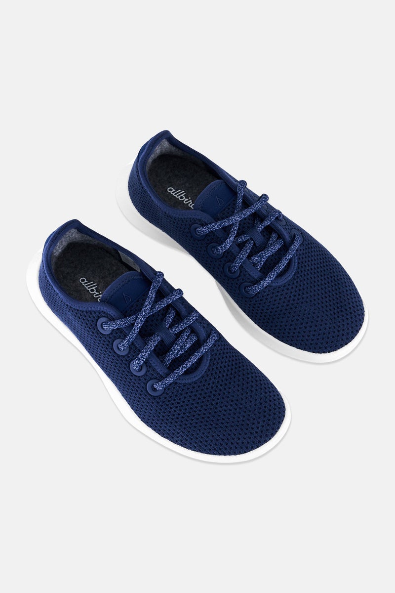 Allbirds Kids Girl Tree Runner Lace Up Outdoors Shoes, Navy - Image 4