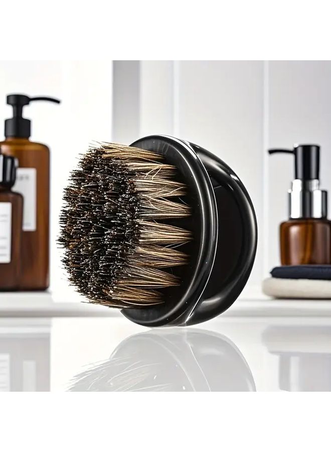 Black Beard Brush 2pcs Professional Men Grooming Tool For Barber Salon Home Use - Image 2