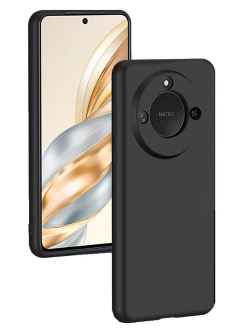 for Honor X9c Smart 5G Case Cover, Frosted Design Raised Full Camera Protection Slim Thin Soft Mobile Phone Case for Honor X9c Smart 5G, Black - Image 1