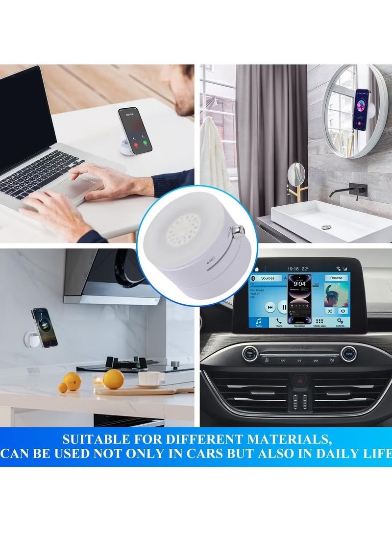 JAJEEK 2025 Foldable Vacuum Magnetic Suction Phone Holder – Double-Sided Adjustable Mobile Stand with Strong Magnetic Adsorption – Portable, Compact Phone Mount for All Smartphones – Universal White Magnetic Holder for Desk & Car - Image 2