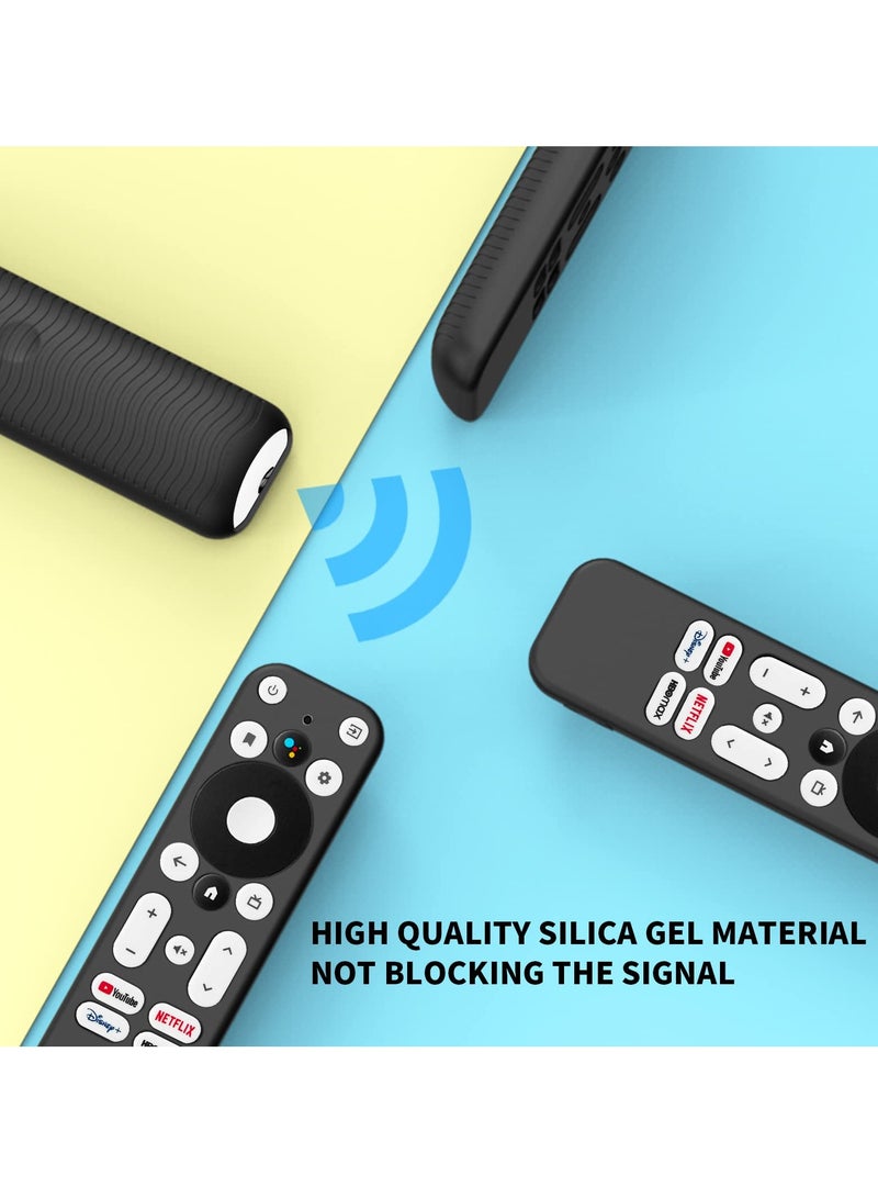 SYOSI Silicone Case for Onn TV Remote, Remote Case Compatible with Android TV 4K &amp; Onn TV Anti-Slip Shock Proof Soft Remote Cover Case with Lanyard (Black) - Image 3