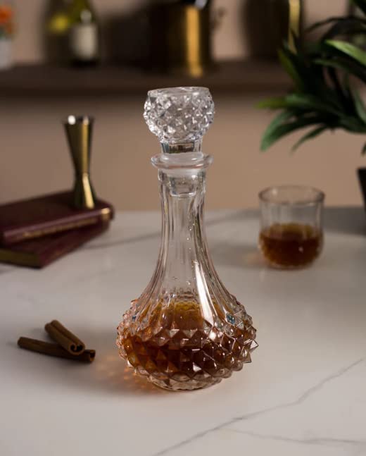 ROSEFINCH Decanter Whisky Crystal Glass European Luxury Goblet Brandy Whiskey Glass Household Decanter with Lid Birthday Christmas Party Clear Pack of 1 - Image 5