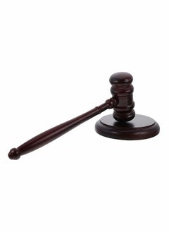 Generic Handmade Wooden Gavel Block Set, Wooden Gavel and Sound Block Set Wood Hammer Court with Block, Perfect for Judge Lawyer Auction Court Student and Gifts (Black)  - Image 1