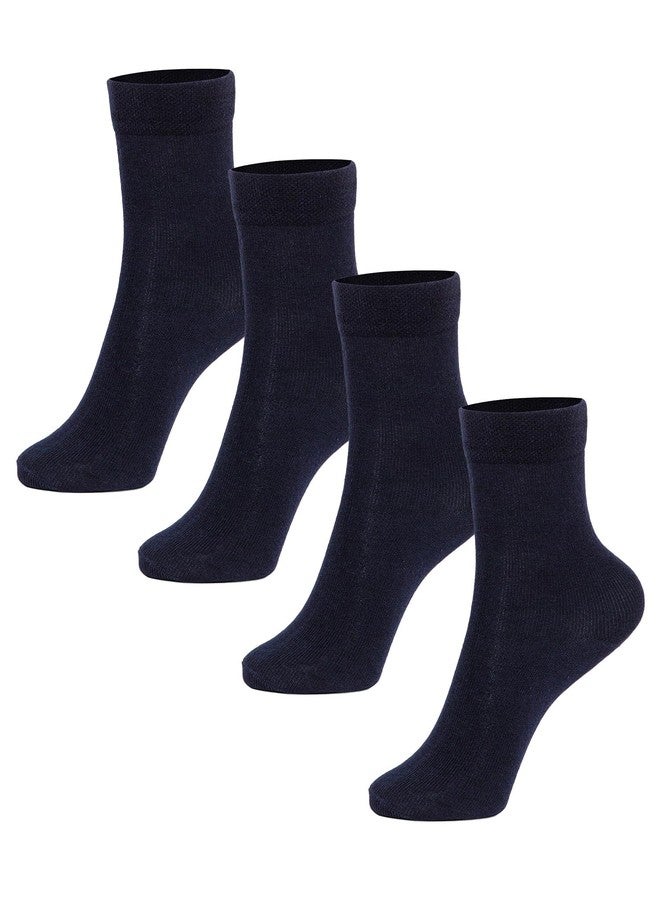 BODYCARE Unisex Kids Crew Length Socks Pack of 4 Cotton Soft Stretchable Comfortable Antibacterial Moisture Wicking Socks for Daily Wear Sports Casual Use All Season - Image 1