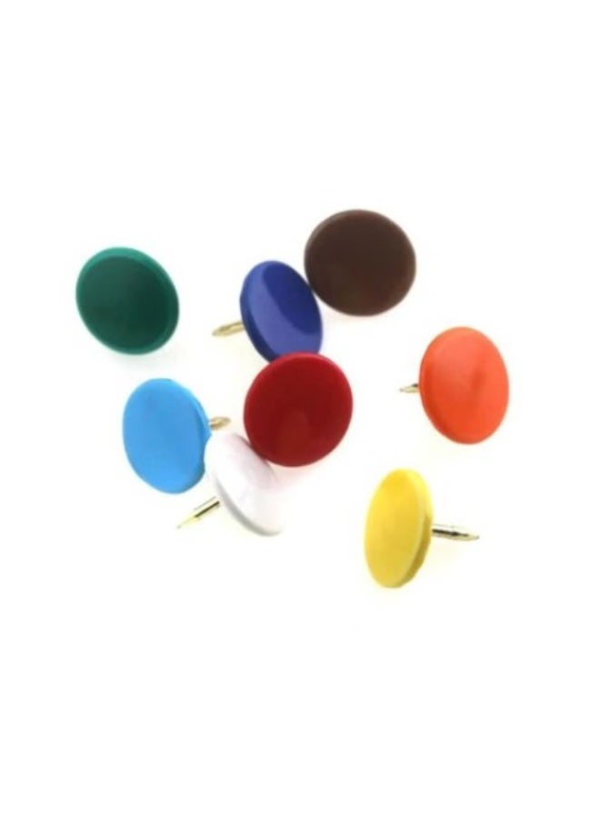 Terabyte Push Pins Decorative Plastic Thumb Tacks Wall Tacks for Home, School, Map, Office, Photo Wall, Cork Board (Multicolors 80Pcs) - Image 1