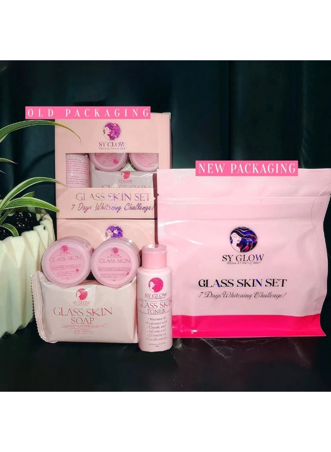 SY Glow Glass Skin Skincare Set 7 Days Whitening Challenge with Facial Soap Cream and Beauty Care Essentials for Smooth Radiant Fresh Looking Skin Daily Routine - Image 2