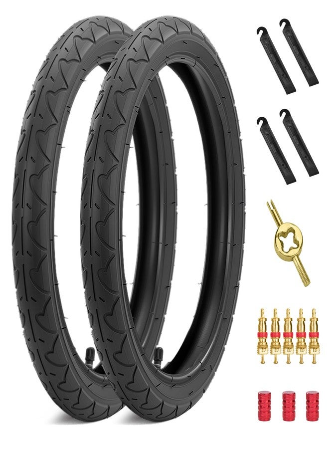 aledaras Rear 16×1.75/2.125 Tires and Tubes, 16x1.75/47-305 Stroller Tires Fit for BOB Stroller Revolution Se Pro Flex Jogging Duallie Stroller(2Sets) - Image 1