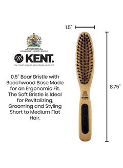 KENT Kent Natural Shine Narrow Grooming Pure Bristle Brush  - Image 2