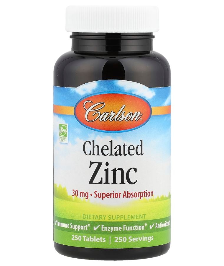 Chelated Zinc 30 mg 250 Tablets