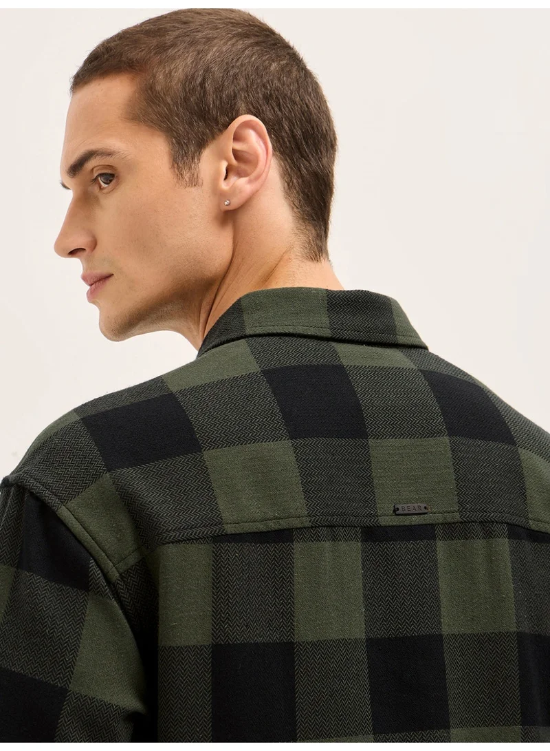 THE BEAR HOUSE  Men’s Trendy Shacket for All Seasons | Casual Overshirt Jacket for Men | Versatile Outerwear Layer for Office, Streetwear & Travel | Modern Smart Look for Everyday Outfits for Men | Best Price UAE