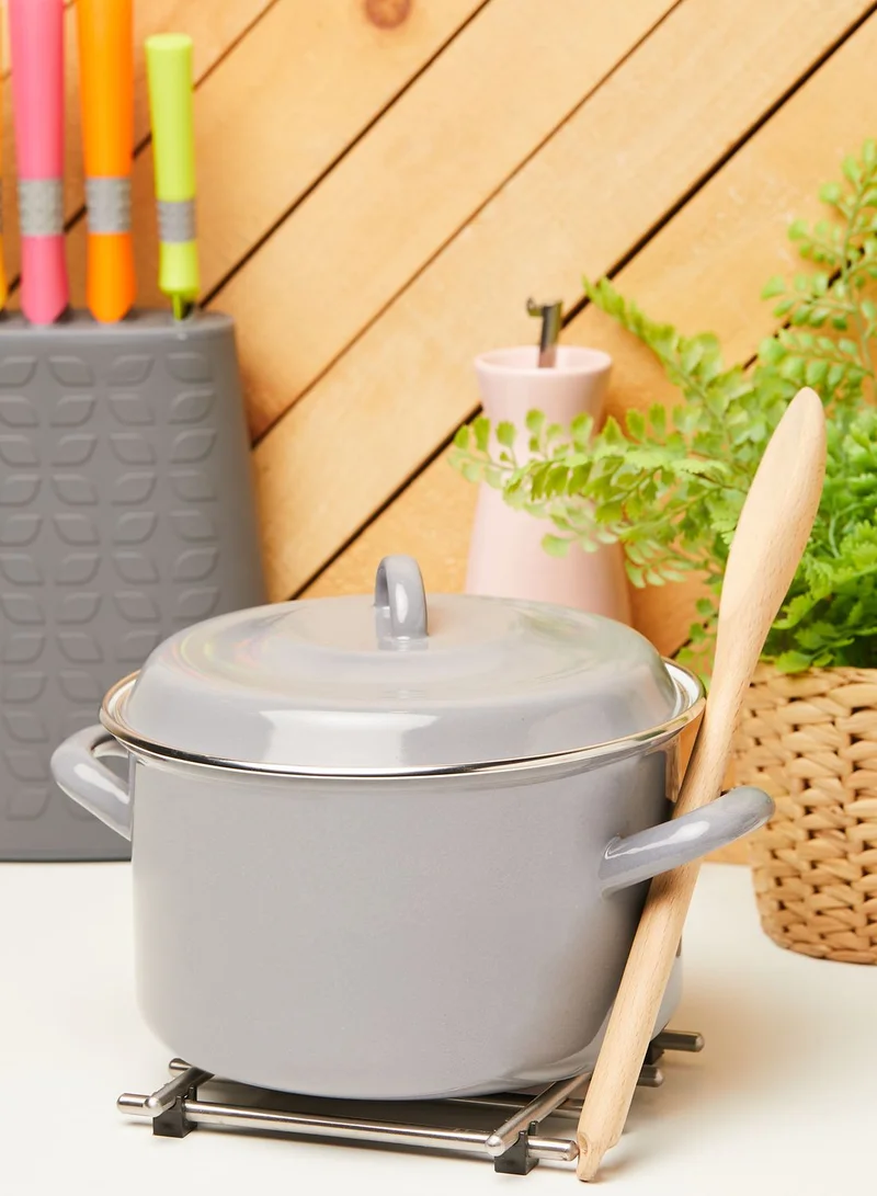 Premier Grey Enamel Porter Casserole Dish With Lid  20Cm