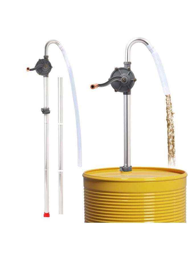 Starrio Aluminum Heavy Duty Barrel Hand Pump - Fits 5 to 55 Gallon Drum Pump - With 35" Extension Tube, Corrosion Resistant, Used to Transfer Heating Oil, Diesel Oil, Hydraulic Oil, Engine Oil - Image 1
