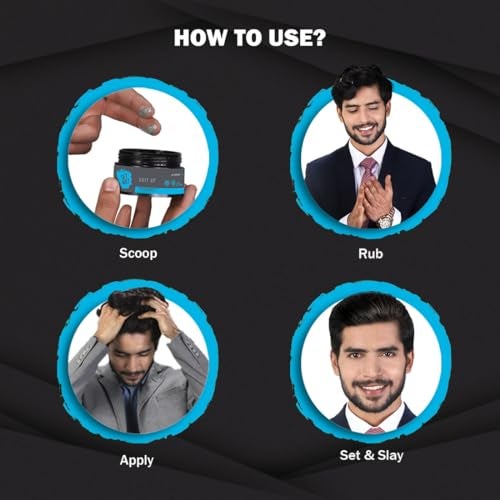 Set Wet Hair Wax For Men - Gel Wax 60 g| Strong Hold, Perfect Slick & Shiny Wet Look, Strong Hold, Water Based, Easy Wash Off |No Paraben, No Sulphate, No Alcohol - Image 3