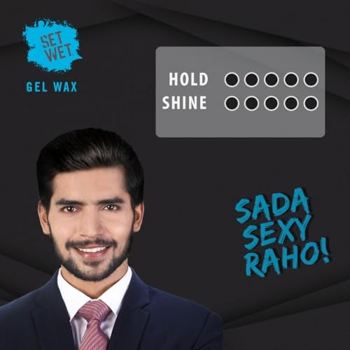 Set Wet Hair Wax For Men - Gel Wax 60 g| Strong Hold, Perfect Slick & Shiny Wet Look, Strong Hold, Water Based, Easy Wash Off |No Paraben, No Sulphate, No Alcohol - Image 5