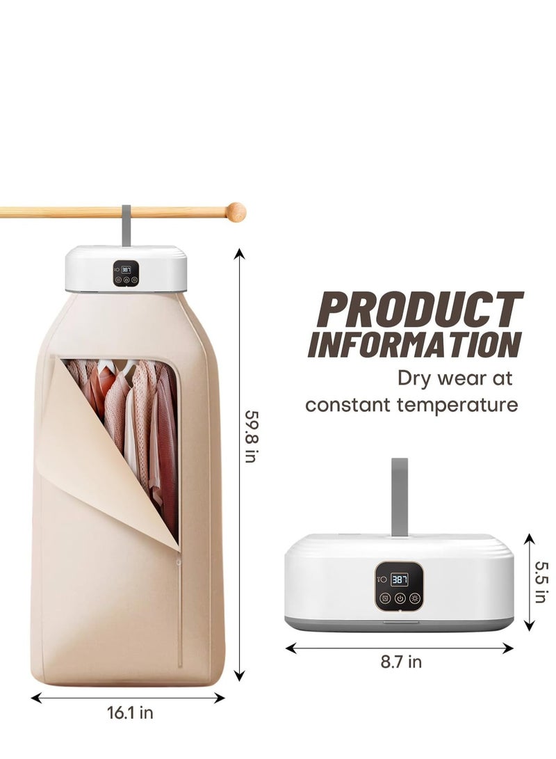 MIXDE Portable Clothes Dryer,Mini Laundry Dryers with Remote Control, Small Compact Foldable Electric Drying Machine with Dry Bag for Travel,RV, Home,Apartment - Image 5