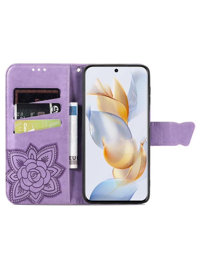 Zaboon Case For Honor X9b Butterfly Love Flower Embossed Leather Phone Case - Image 3