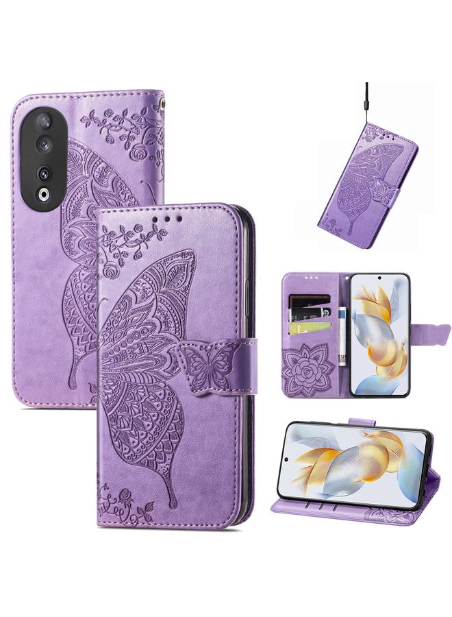 Zaboon Case For Honor X9b Butterfly Love Flower Embossed Leather Phone Case - Image 1
