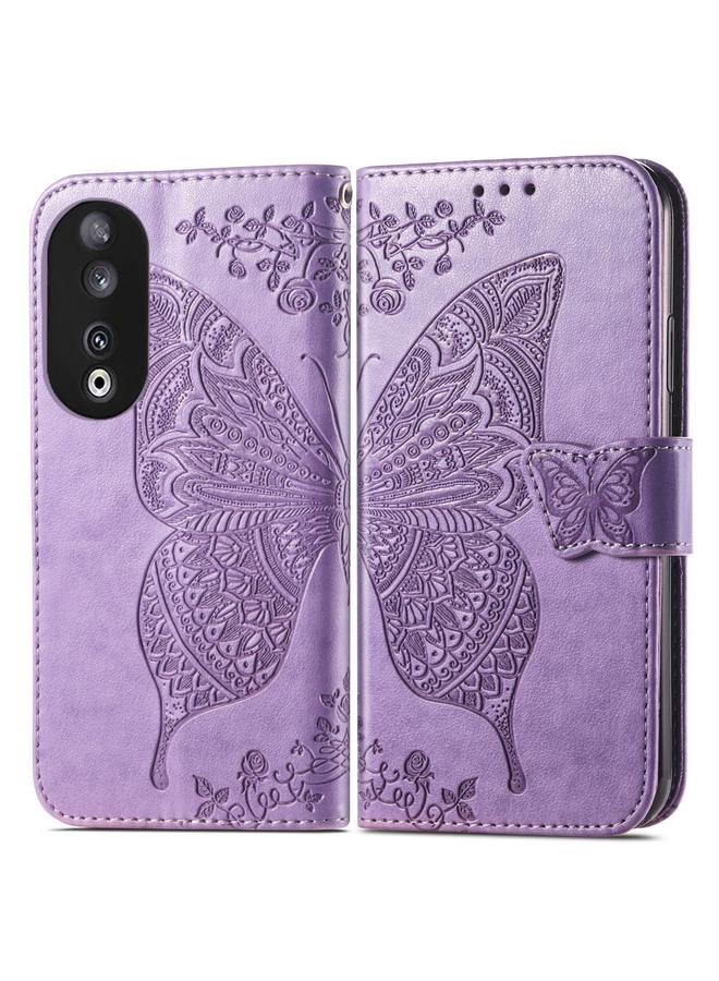 Zaboon Case For Honor X9b Butterfly Love Flower Embossed Leather Phone Case - Image 2