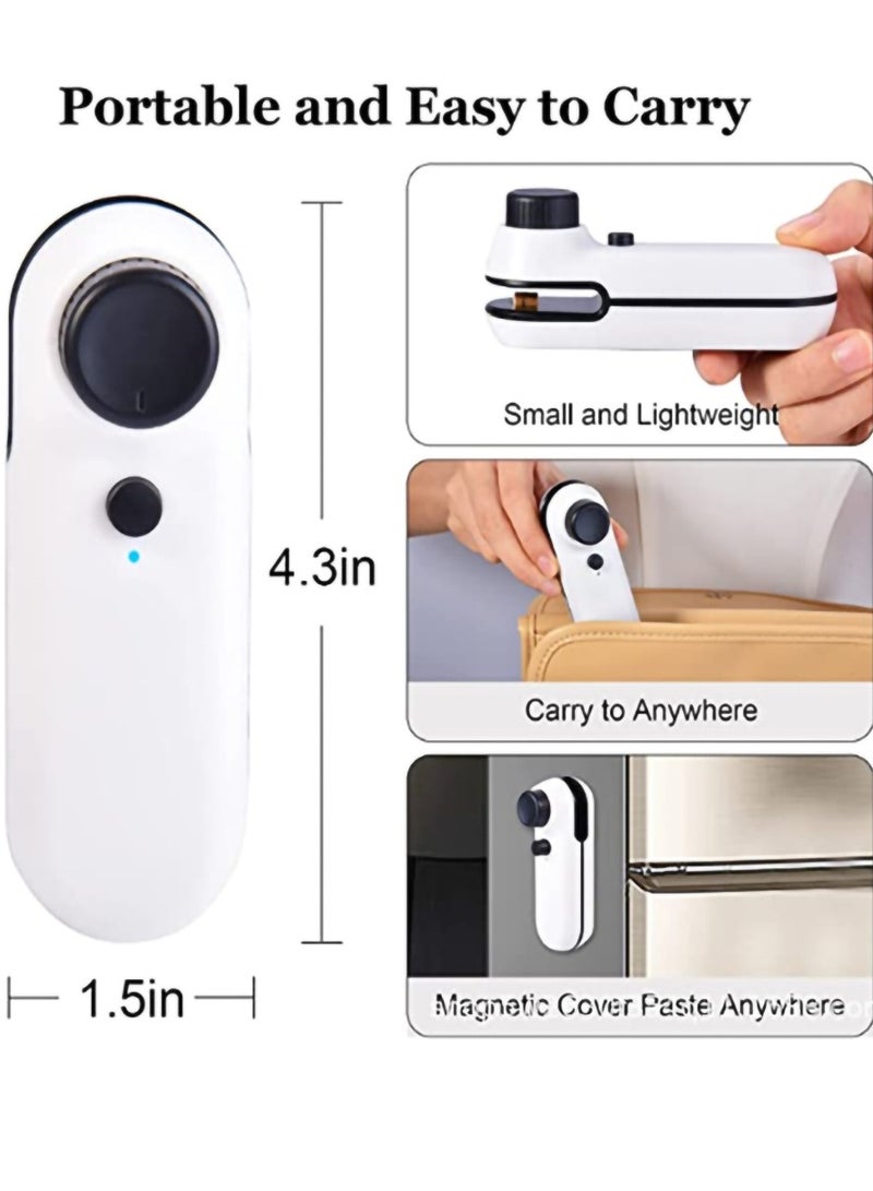 SYOSI Mini Bag Sealer, 2 in 1 USB Rechargeable Heat Sealer and Cutter, Mini Chip Bag Sealer Heat Seal, with Soft Magnetic Portable Bag Machine, for Plastic Bags Snacks Freshness and Food Storage - Image 5