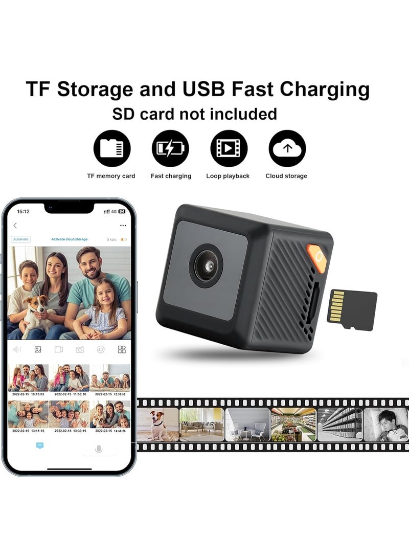Mini Security Camera WiFi Wireless – Indoor Security Camera with Motion Detection, Night Vision, App Control, SD Card Storage – Compact Camera for Home, Office, Baby & Pet Monitoring - Image 1