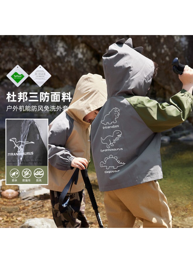 Doodle Home kids' Outdoor Jacket - Boys' & Girls' Hooded Fall Coat For Camping And Travel - Image 2
