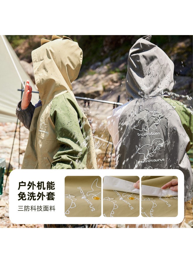 Doodle Home kids' Outdoor Jacket - Boys' & Girls' Hooded Fall Coat For Camping And Travel - Image 3