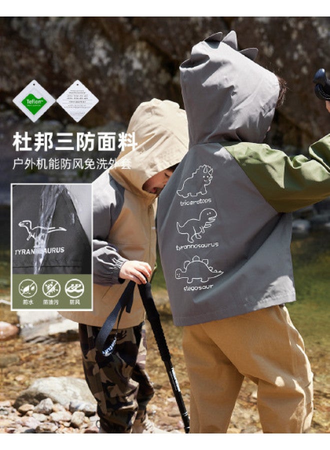 Doodle Home kids' Outdoor Jacket - Boys' & Girls' Hooded Fall Coat For Camping And Travel - Image 1