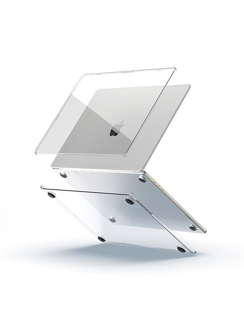 سان يي حافظة MacBook Air مقاس 13 بوصة (2022-2025) – متوافقة مع M4 A3240 M3 A3113 M2 A2681 – غطاء صلب شفاف، أملس ولامع، حماية قابلة للتثبيت - Image 1