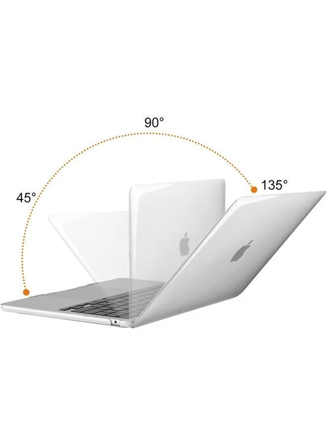 سان يي حافظة MacBook Air مقاس 13 بوصة (2022-2025) – متوافقة مع M4 A3240 M3 A3113 M2 A2681 – غطاء صلب شفاف، أملس ولامع، حماية قابلة للتثبيت - Image 5