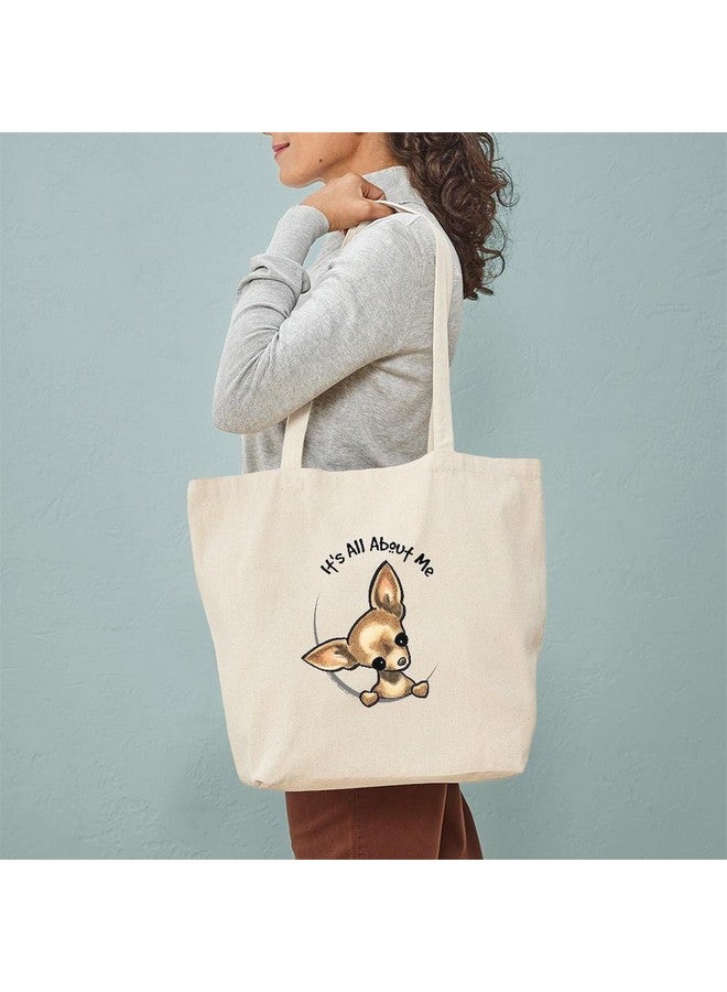 cafe press CafePress Tan Chihuahua IAAM Tote Bag Reusable Natural Beige Canvas Shopping Bag - Image 3