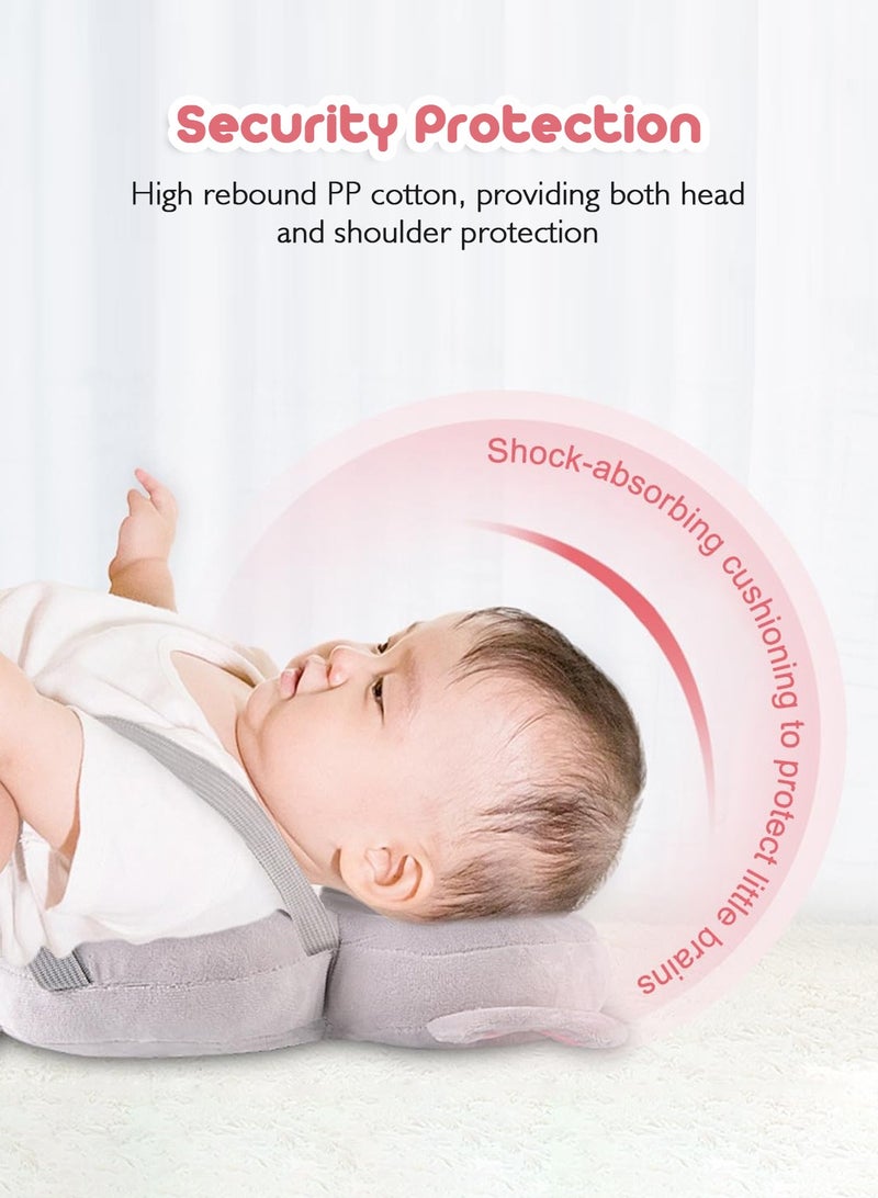 URbazaar Baby Backpack Head Protection Pillow with Knee Pad, Baby Walkers Protective Safety Pad Backpack, Adjustable Baby Fall Pillow Backpack for Crawling and Walking, Squeezing Can Make A Sound  - Image 5