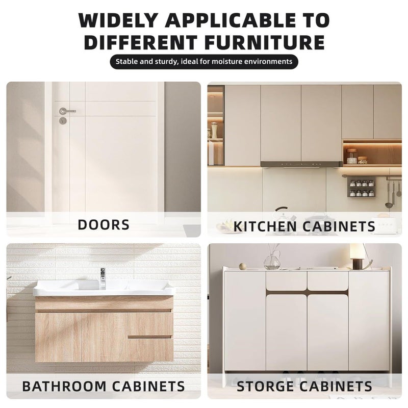 10 Pack White Cabinet Panel Clips For Furniture Wardrobe Floating Shelves Corner Buckle System - Image 3