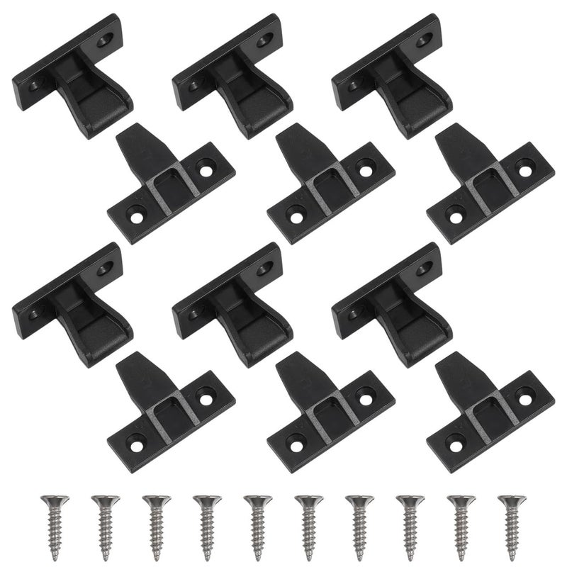 10 Pack White Cabinet Panel Clips For Furniture Wardrobe Floating Shelves Corner Buckle System - Image 2