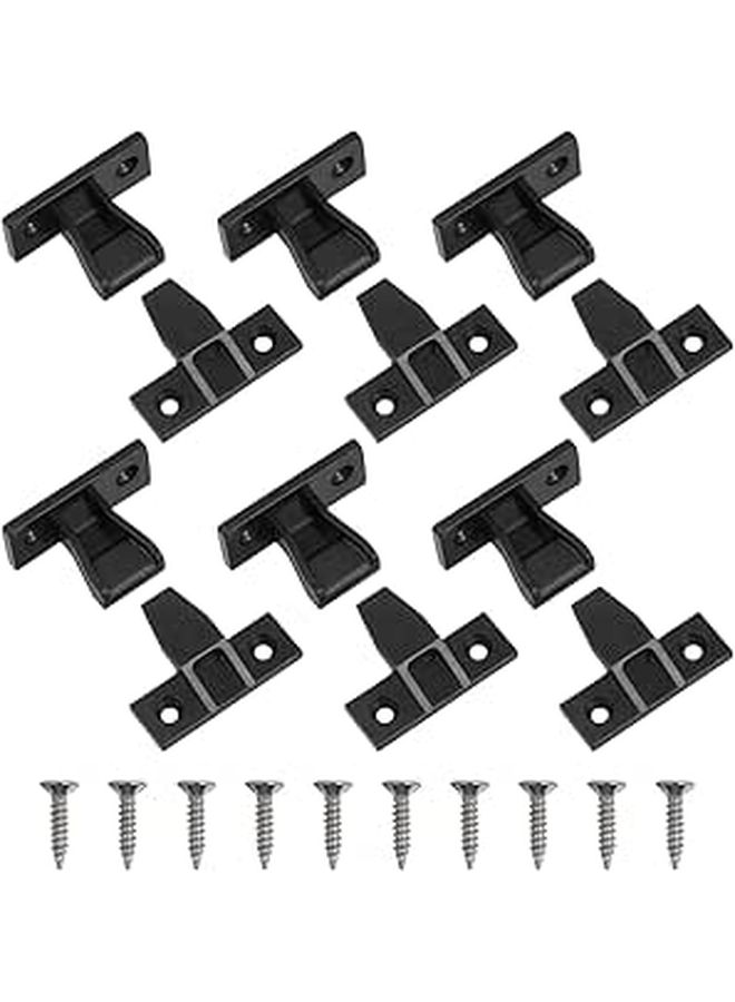 10 Pack White Cabinet Panel Clips For Furniture Wardrobe Floating Shelves Corner Buckle System - Image 1